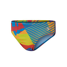 Speedo Плавки спортивные Boys LOGO 6.5 Allover Digital Brief Red/Yellow