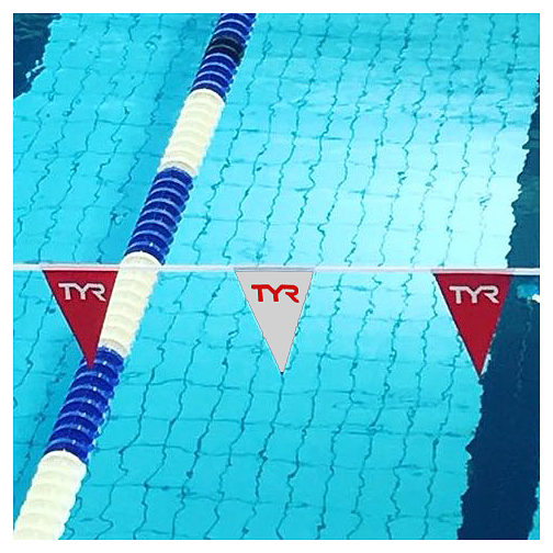 TYR Флажки опознавательные Backstroke Flags 2 Red-White (25m)