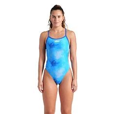 Arena Купальник CHALLENGE BACK ALLOVER Blue Multi-Royal