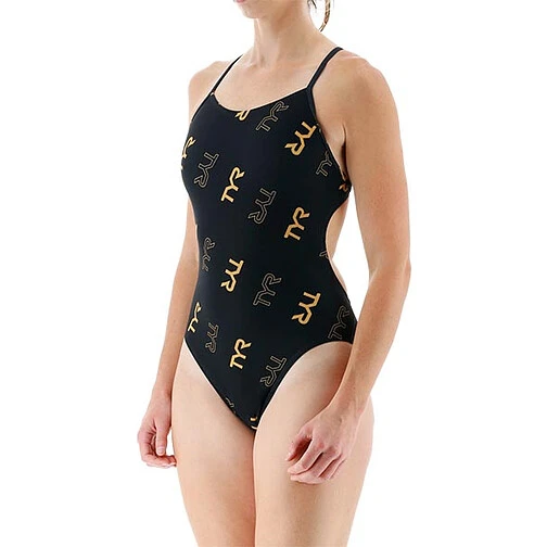 TYR Купальник Cascading Cutoutfit Black/Gold