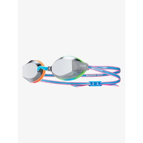 TYR Очки для плавания подростковые Youth Black Ops 140 EV Mirrored Racing blue/pink