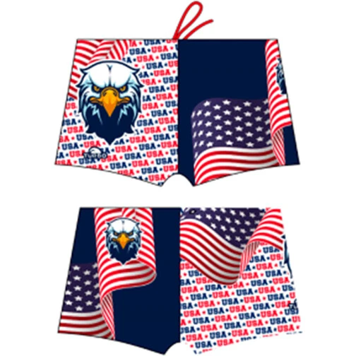 TURBO Плавки спортивные BOXER FULL PRINT BOY MADE IN USA black