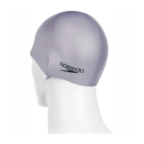 Speedo Шапочка для плавания Plain Moulded Silicone Cap Grey