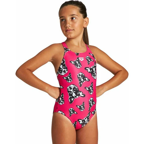 Arena Купальник FUNNY DOGS V JR BACK ONE PIECE Freak rose Multi