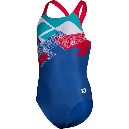 Arena Купальник спортивный ARENA LOGO KIKKO SWIM PRO JR roy-fr rose-wh multi