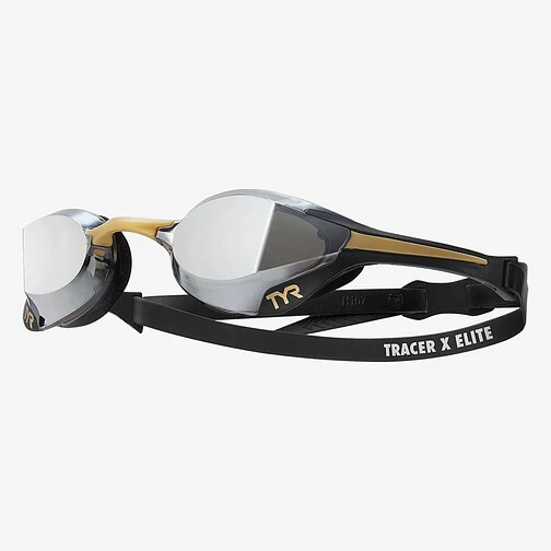 TYR Очки для плавания Tracer-X Elite Racing Mirrored black/gold