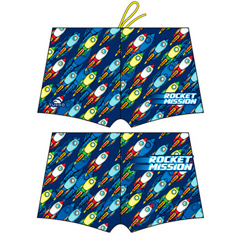 TURBO Плавки спортивные BOXER FULL PRINTED MEN ROCKETS royal