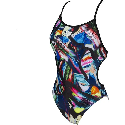 Arena Купальник COLOURFUL PAINTINGS LACE BACK black-multi Arena Купальник COLOURFUL PAINTINGS LACE BACK black-multi