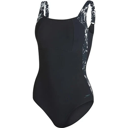 Speedo Купальник Lunalustre Printed black/white