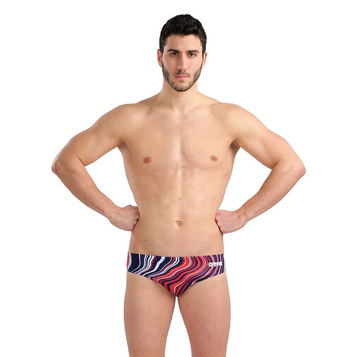 Arena Плавки спортивные SWIM BRIEFS MARBLED navy-red multi