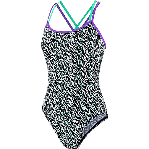Speedo Купальник ElectricStripe Double Crossback Swimsuit