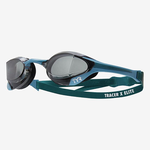 TYR Очки для плавания Tracer-X Elite Racing smoke/teal