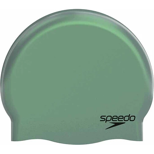Speedo Шапочка для плавания Plain Moulded Silicone Cap Green
