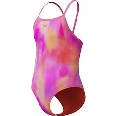 Speedo Купальник детский Printed Thinstrap Swimsuit Girls Pink/Orange