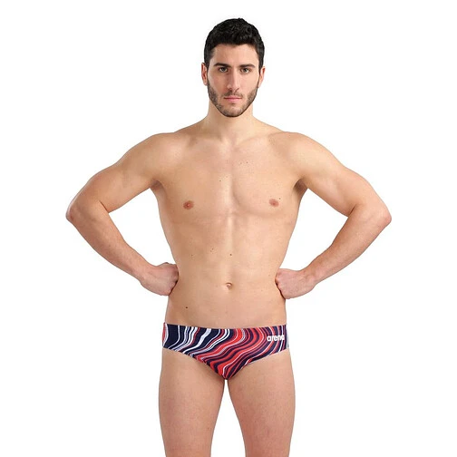 Arena Плавки спортивные SWIM BRIEFS MARBLED navy-red multi