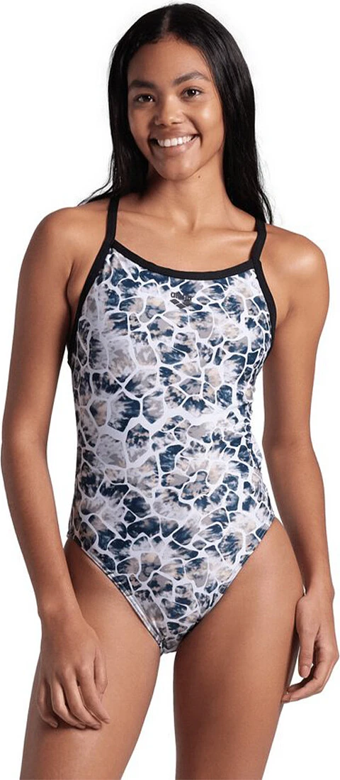 Arena Купальник спортивный ARENA EARTH XCROSS BACK black-white multi