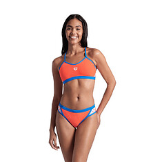 Arena Купальник спортивный ARENA ICONS BIKINI CROSS BACK SOLID br coral-bl river