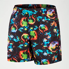 Speedo Шорты для плавания Boys' Digital Printed 15" Swim Shorts BLACK/ORANGE