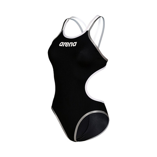 Arena Купальник ARENA ONE DOUBLE CROSS BACK black-white-silver