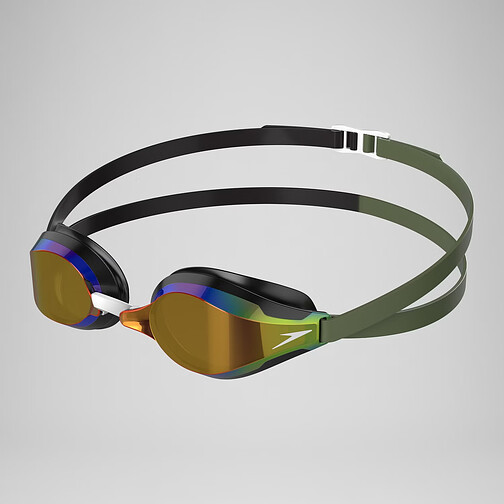 Speedo Очки для плавания Fastskin Speedsocket 2 Mirror Goggles Black/Green