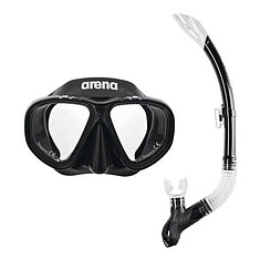 Arena Трубка-маска комплект PREMIUM SNORKELING SET black-clear-black