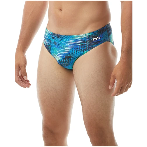 TYR Плавки спортивные SURGE RACER Blue/Green