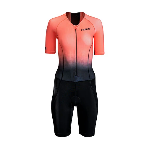 HUUB Стартовый костюм для триатлона Commit Long Course Tri Suit black/coral