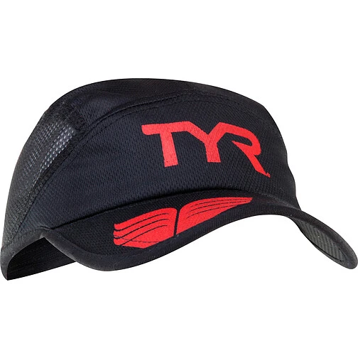 TYR Кепка для бега Running Cap Black/Red