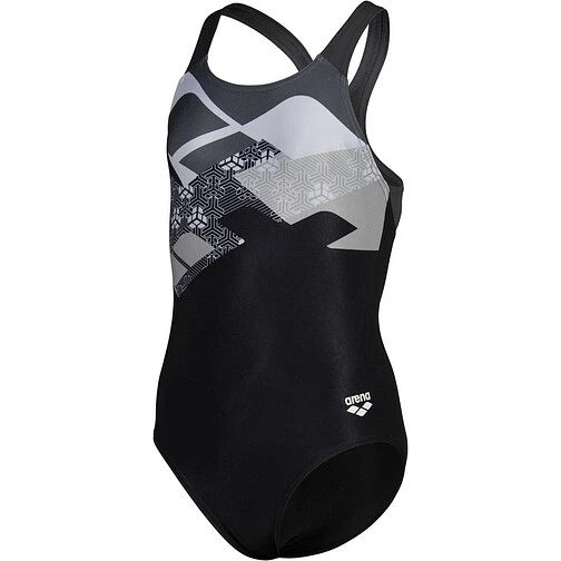 Arena Купальник спортивный ARENA LOGO KIKKO SWIM PRO JR bl-asphalt-white multi