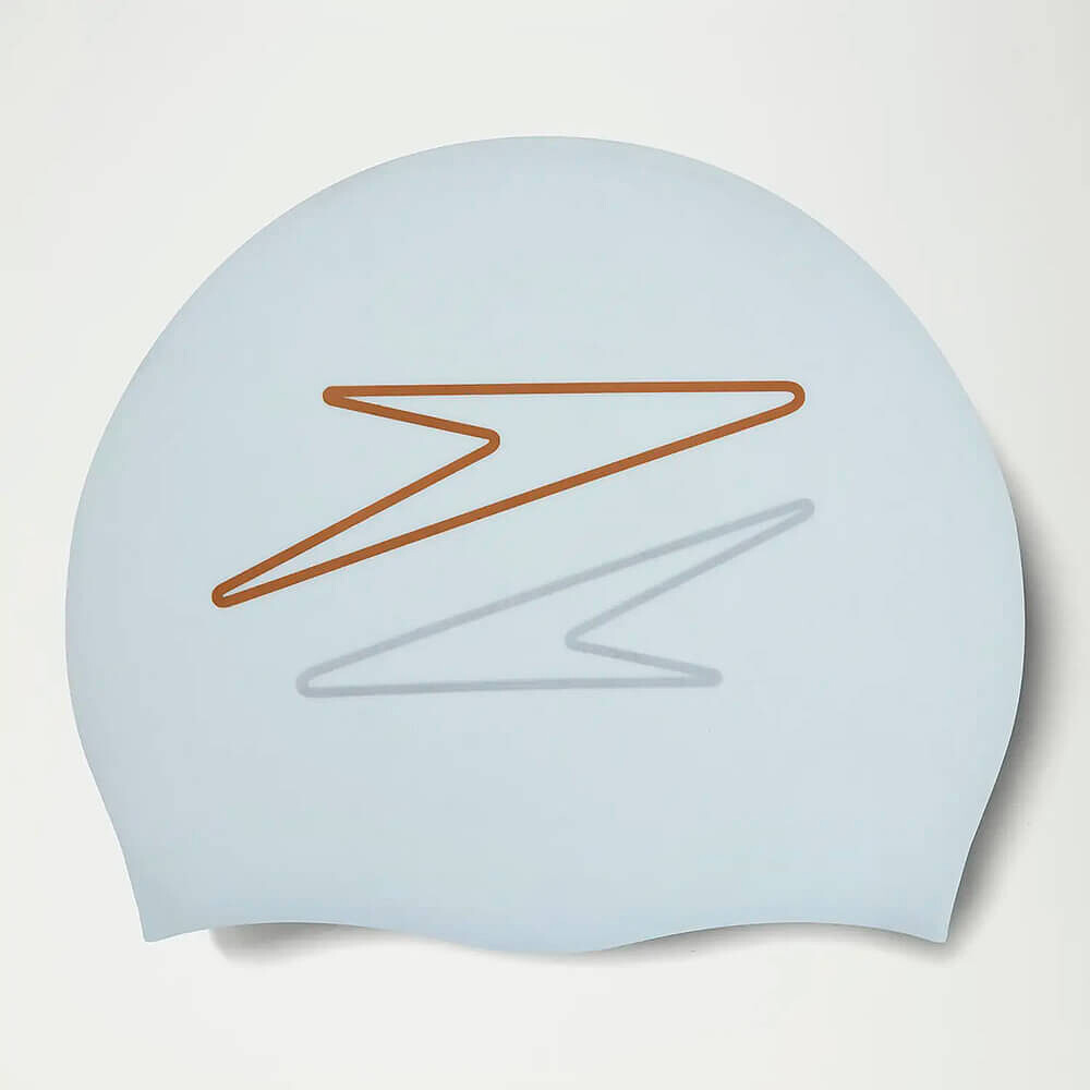 Speedo Шапочка для плавания Adult Printed Silicone Cap white/logo