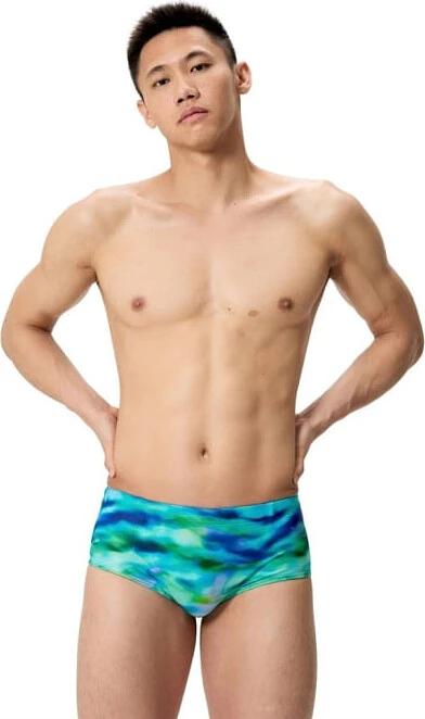 Speedo Плавки мужские Club Training Printed Brief Green/Blue