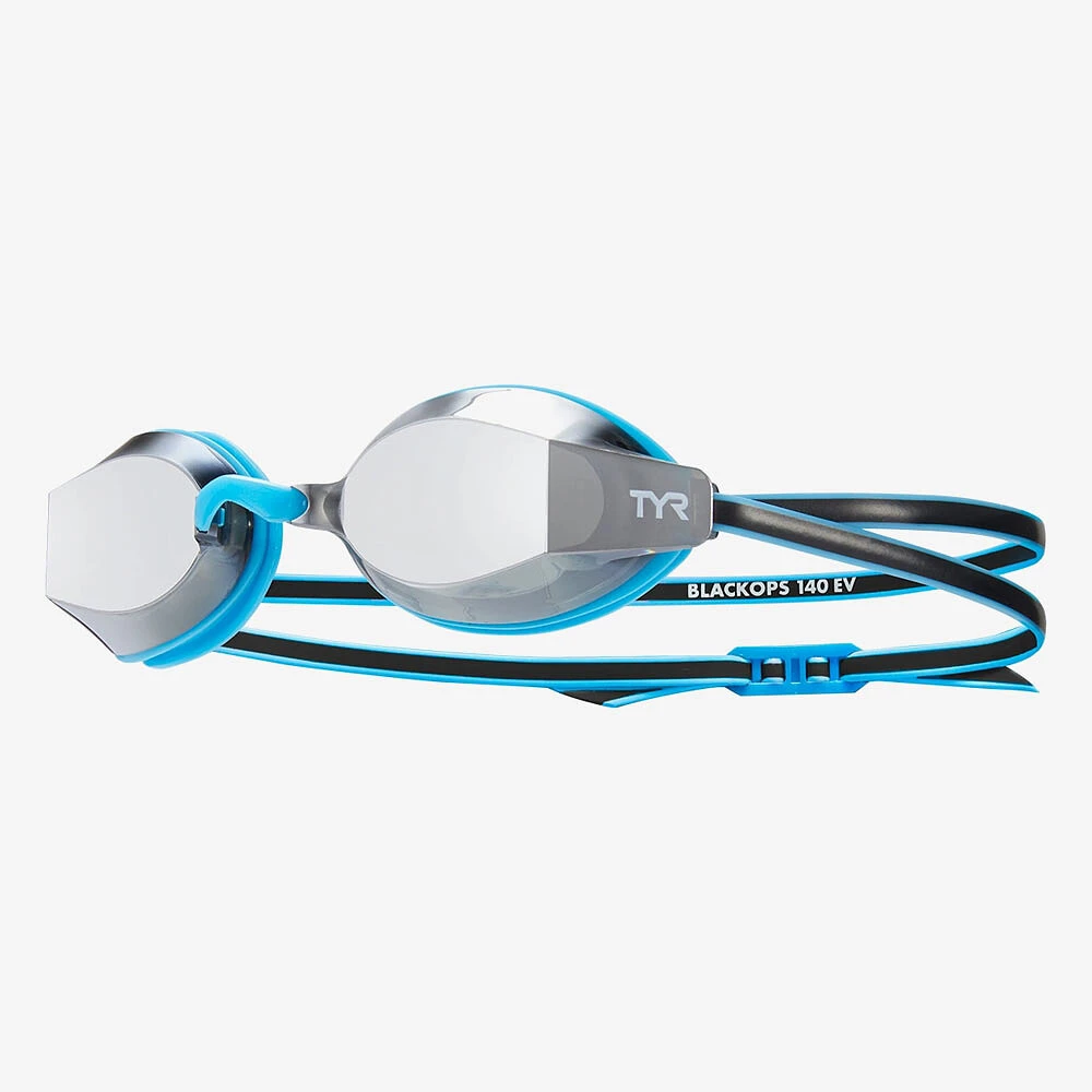 TYR Очки для плавания подростковые Youth Black Ops 140 EV Mirrored Racing Blue/Black
