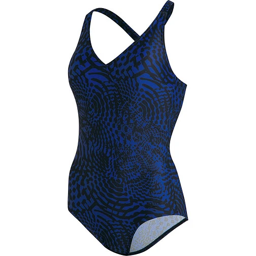 Speedo Купальник Lexi Printed Shaping One Piece Swimsuit black/blue