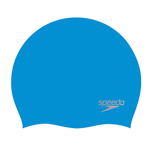 Speedo Шапочка для плавания Plain Moulded Silicone Cap Blue/Silver