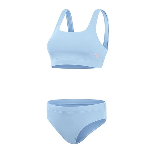 Speedo Раздельный купальник Textured Deep U-Back 2PC Blue