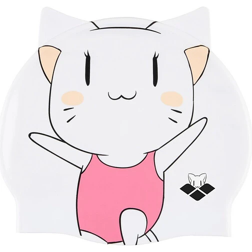 Arena Шапочка для плавания FRIENDS KIDS SILICONE CAP white-pink