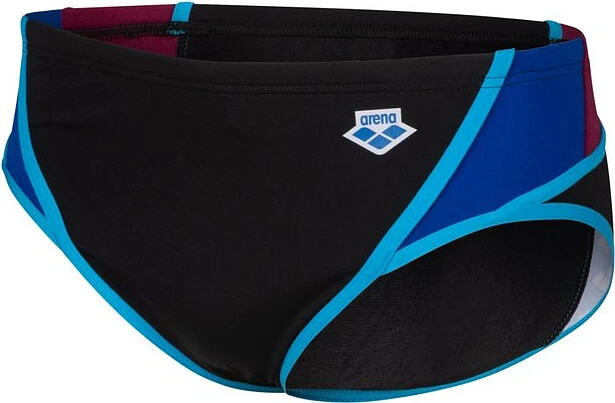 Arena Плавки спортивные ARENA ICONS SWIM BRIEFS PANEL black-neon blue-red fand-turquoise