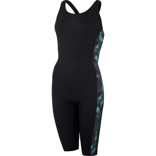 Speedo Купальник Endurance+ Womens Leaderback Legsuit black/grey