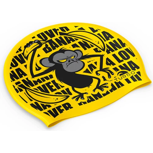 TURBO Шапочка для плавания SILICONE CAP 'SUEDE BARANA LOVER yellow