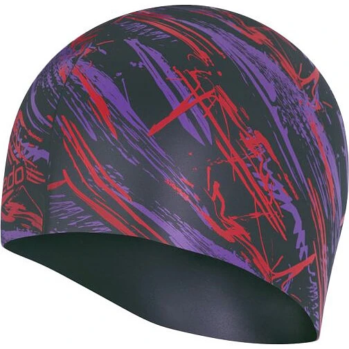 Speedo Шапочка для плавания Slogan PRT Cap grey/red