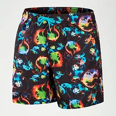 Speedo Шорты для плавания Boys' Digital Printed 15" Swim Shorts BLACK/ORANGE