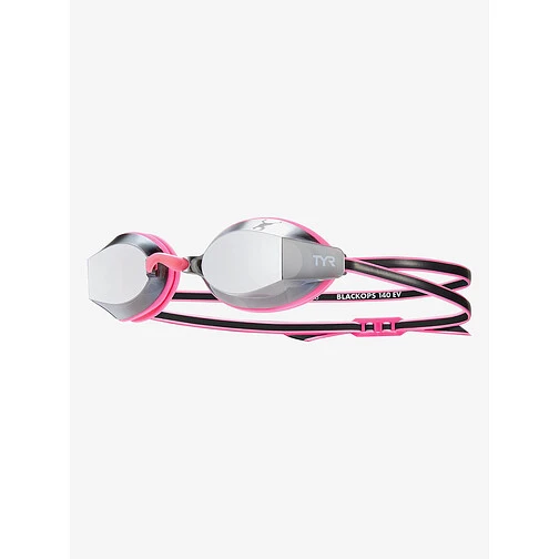 TYR Очки для плавания подростковые Youth Black Ops 140 EV Mirrored Racing silver/pink