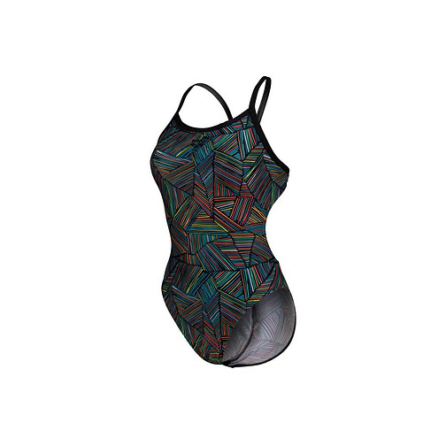 Arena Купальник ARENA OVERVIEW CHALLENGE BACK black-black multi