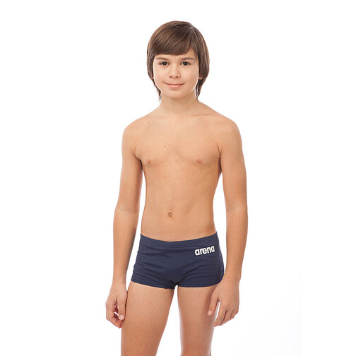 Arena Плавки SOLID SQUARED SHORT JR Navy-White