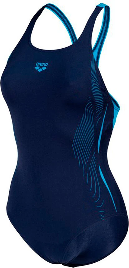 Arena Купальник SWIM PRO BACK GRAPHIC LB navy-turquoise