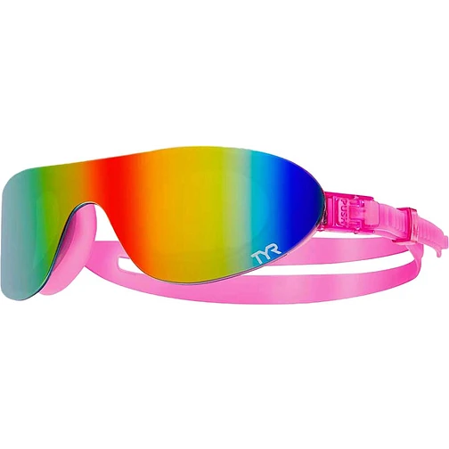 TYR Очки-маска для плавания SwimShades Mirrored Rainbow/Pink