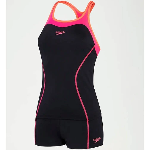 Speedo Раздельный купальник Panel Tankini BLACK/PINK