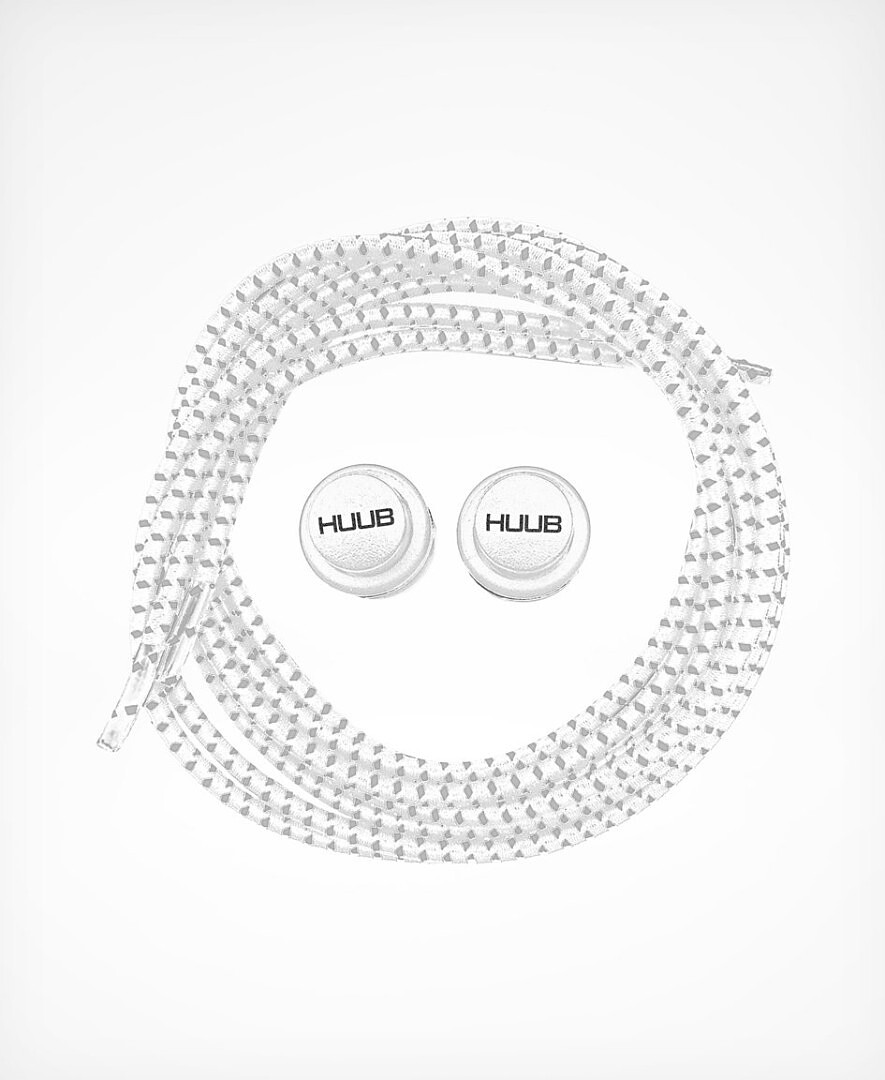 HUUB Комплект эластичных шнурков с фиксатором Elastic Lace Locks White
