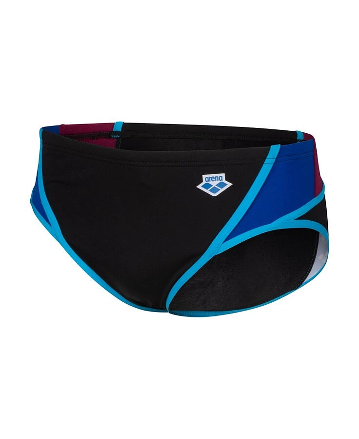 Arena Плавки спортивные ARENA ICONS SWIM BRIEFS PANEL black-neon blue-red fand-turquoise
