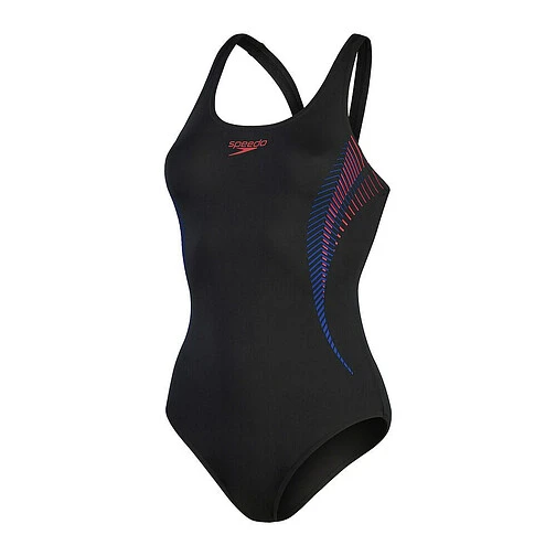 Speedo Спортивный купальник Placement Muscleback BLACK/RED